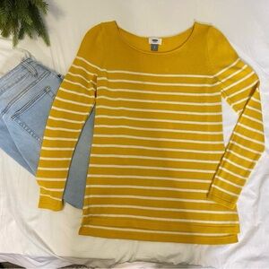 Old Navy Yellow Striped Sweater